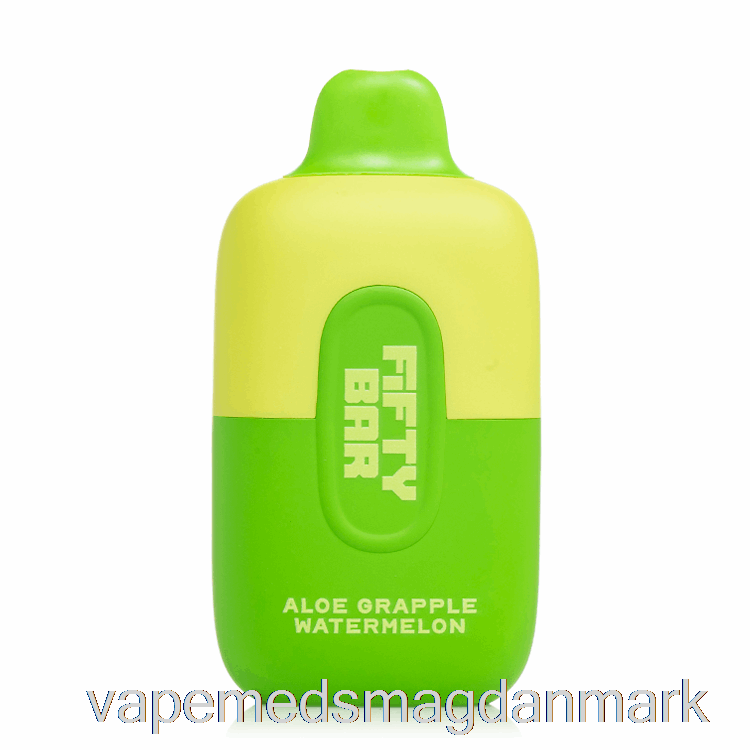 Vape Uden Nikotin Fifty Bar 6500 Engangs Aloe Grapple Vandmelon
